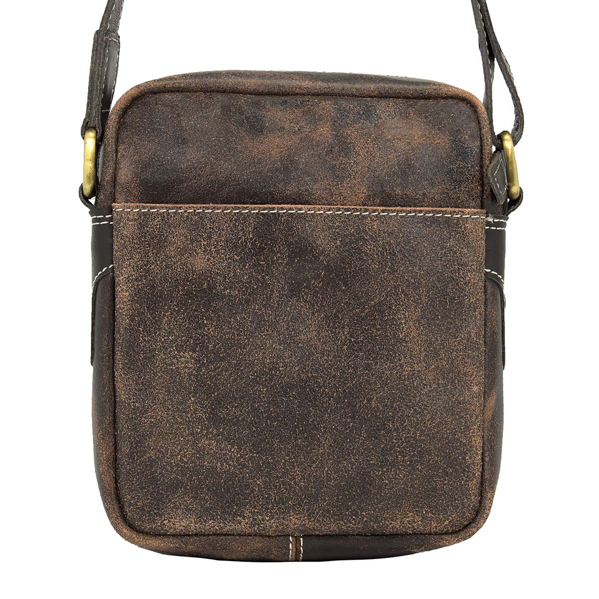 Skórzana listonoszka męska WILD TIGER - brązowa