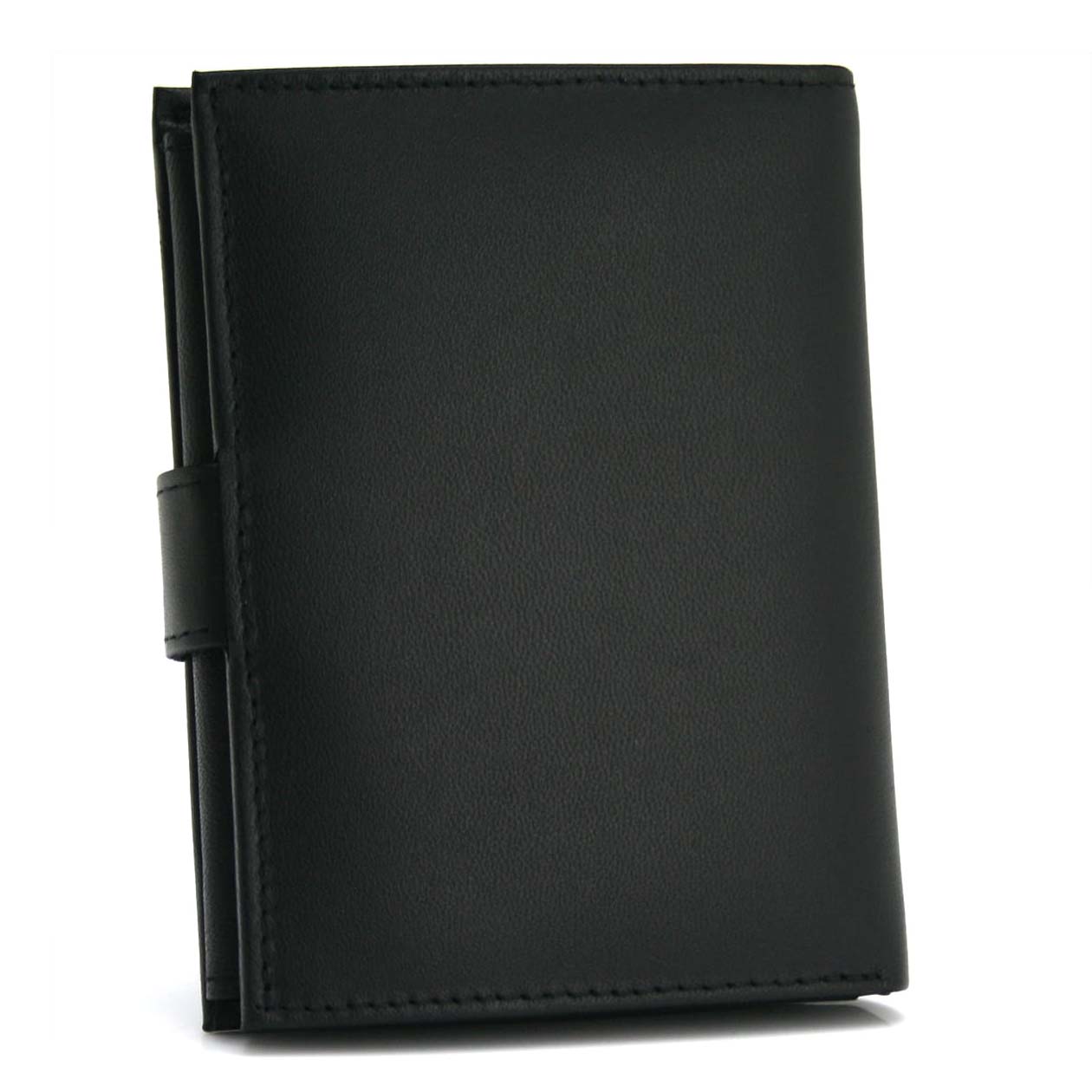 Portfel męski skórzany zapinany Bellugio - czarny