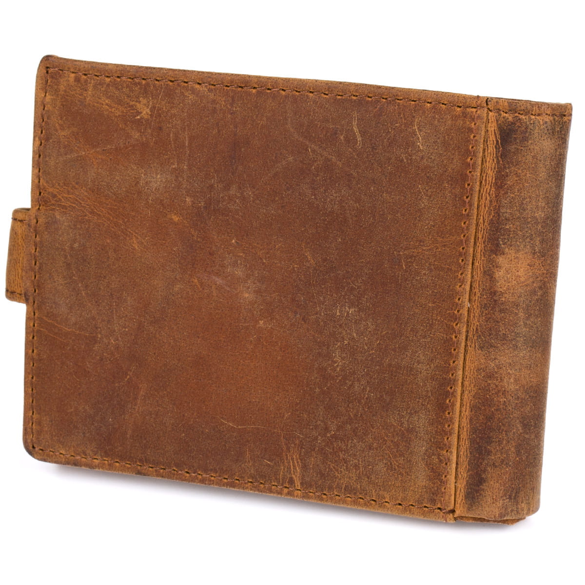 Portfel skórzany męski z tłoczeniem koń Bellugio - wielbłądzi