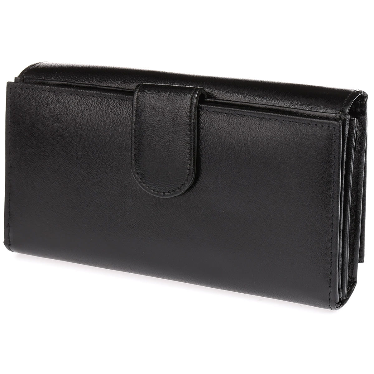 Dwustronny portfel damski skórzany - czarny