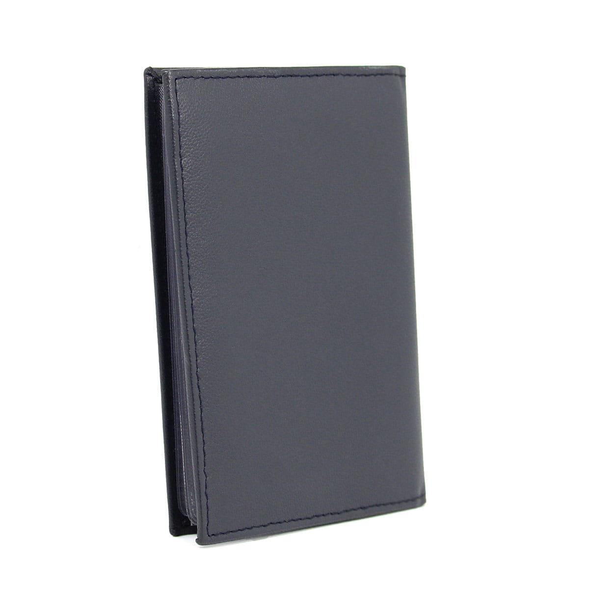 Skórzane etui z systemem RFID - granatowe