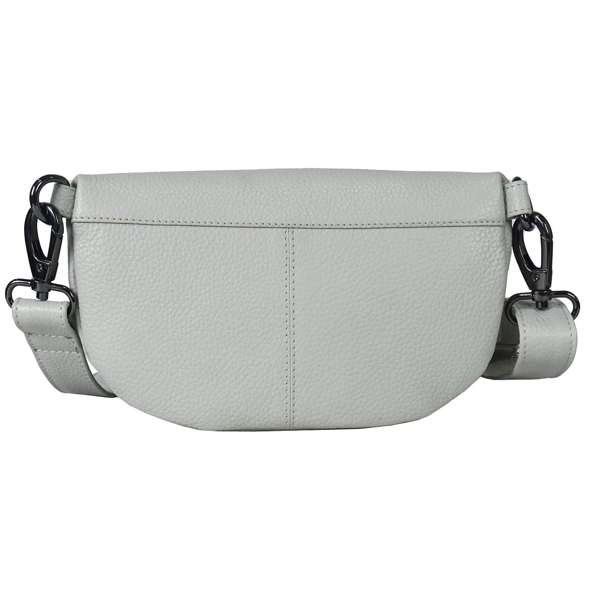 Średnia saszetka skórzana typu nerka wielofunkcyjna beżowa