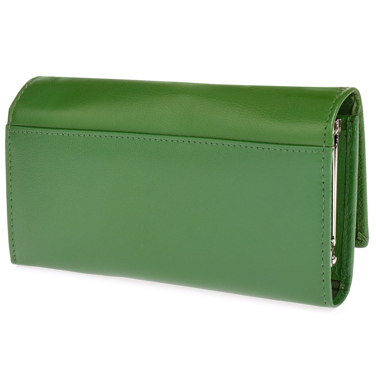 Portfel damski o mocnym kolorze - ciemnozielony