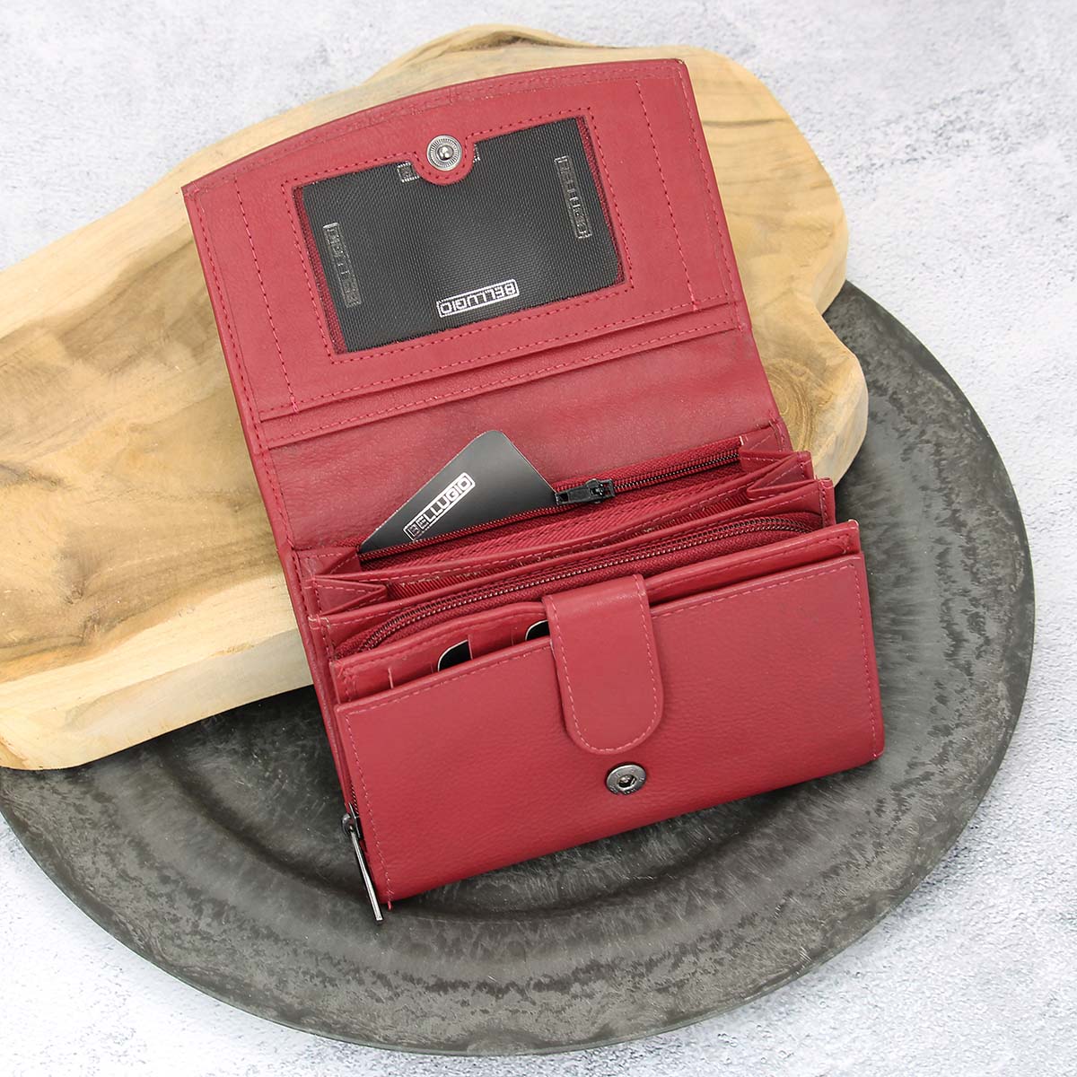 Damski portfel MATTE - czerwony