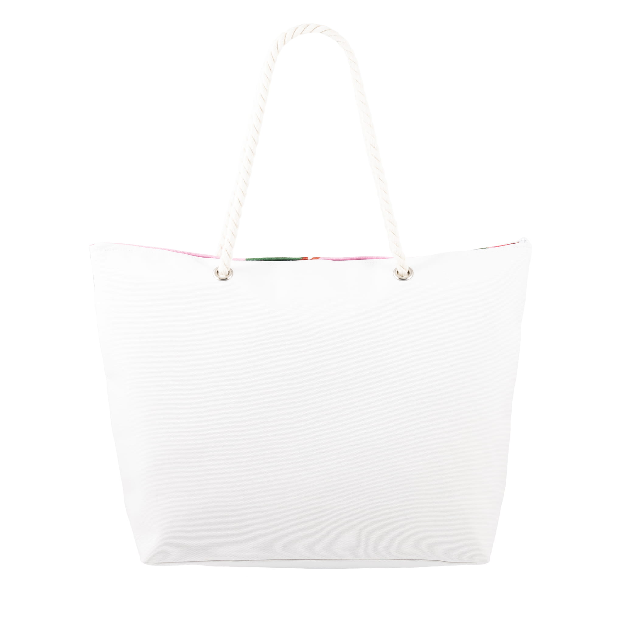 Torba plażowa z owocowym motywem Bellugio - różowa