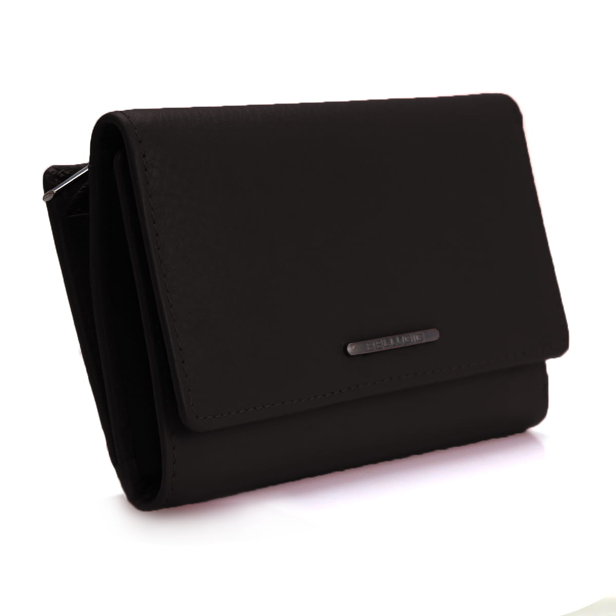 Mały damski portfel MATTE - czarny