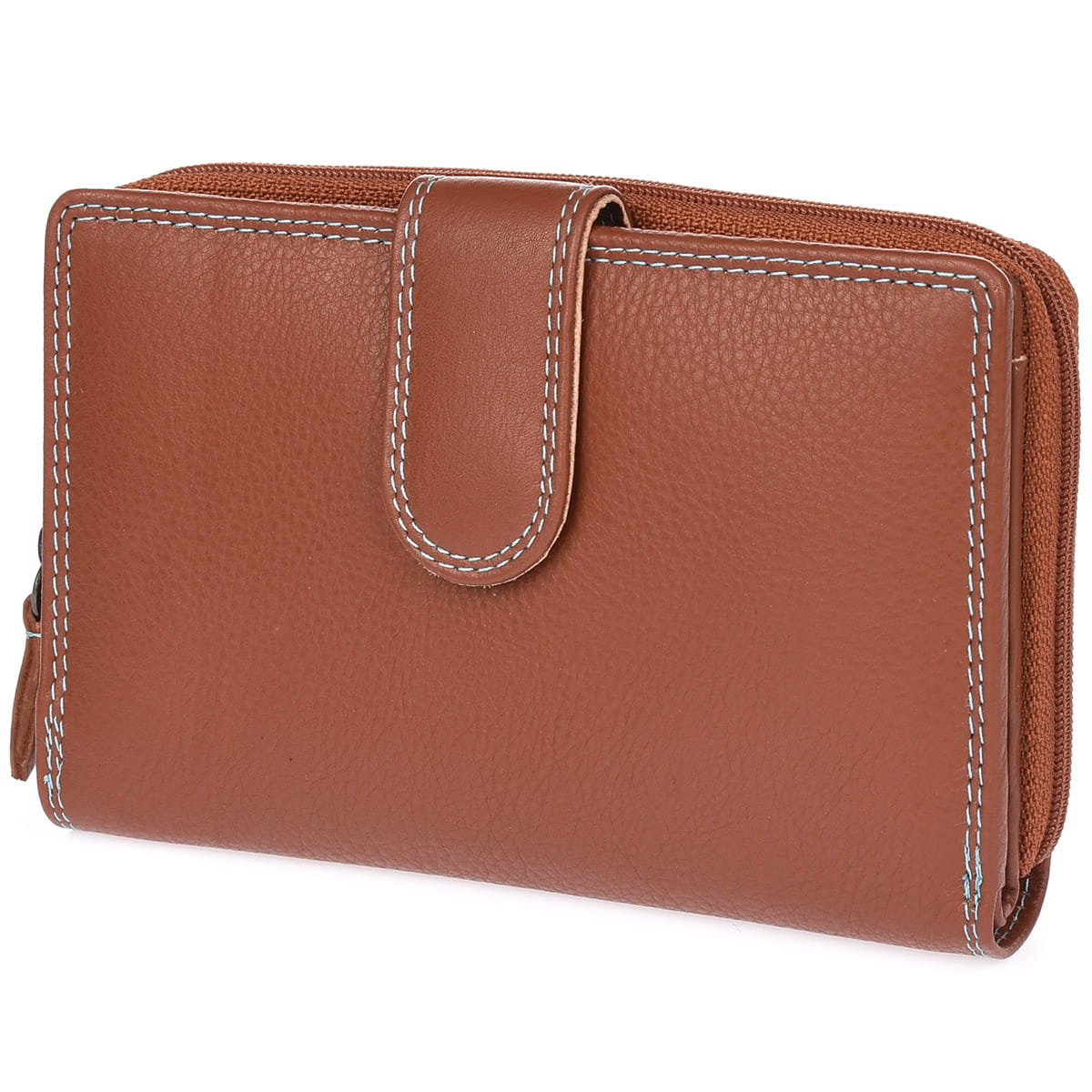 Portfel skórzany damski Bellugio kolorowy - wielbłądzi