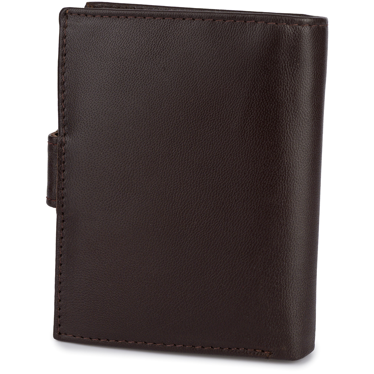 Portfel męski skórzany zapinany Bellugio - brązowy