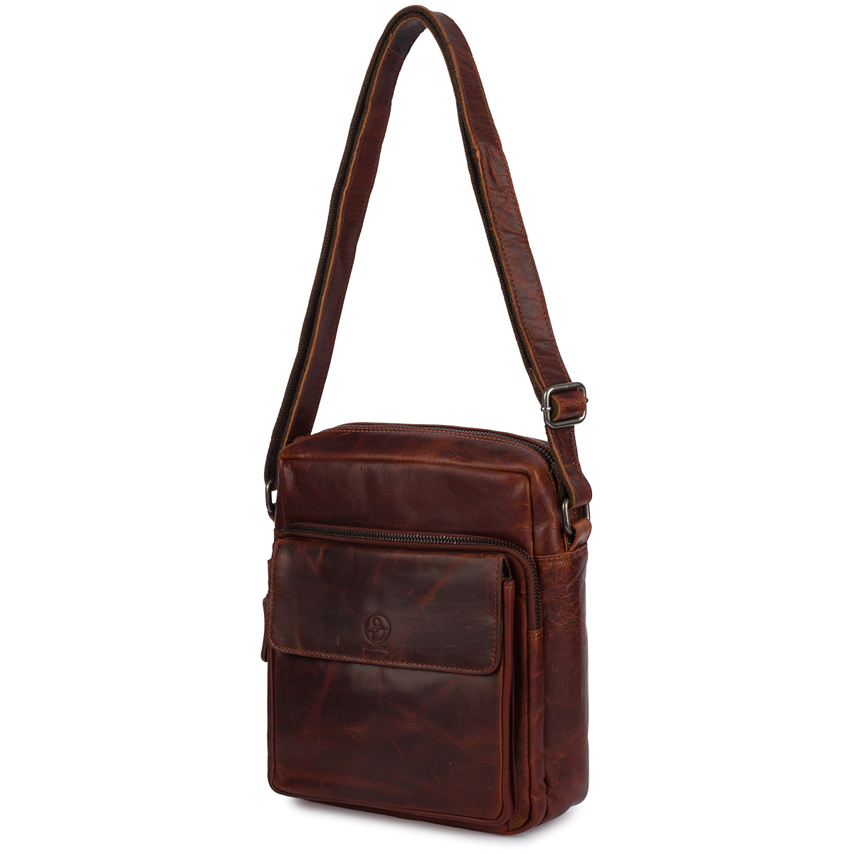 Torba skórzana koniakowa AMADEO VIII