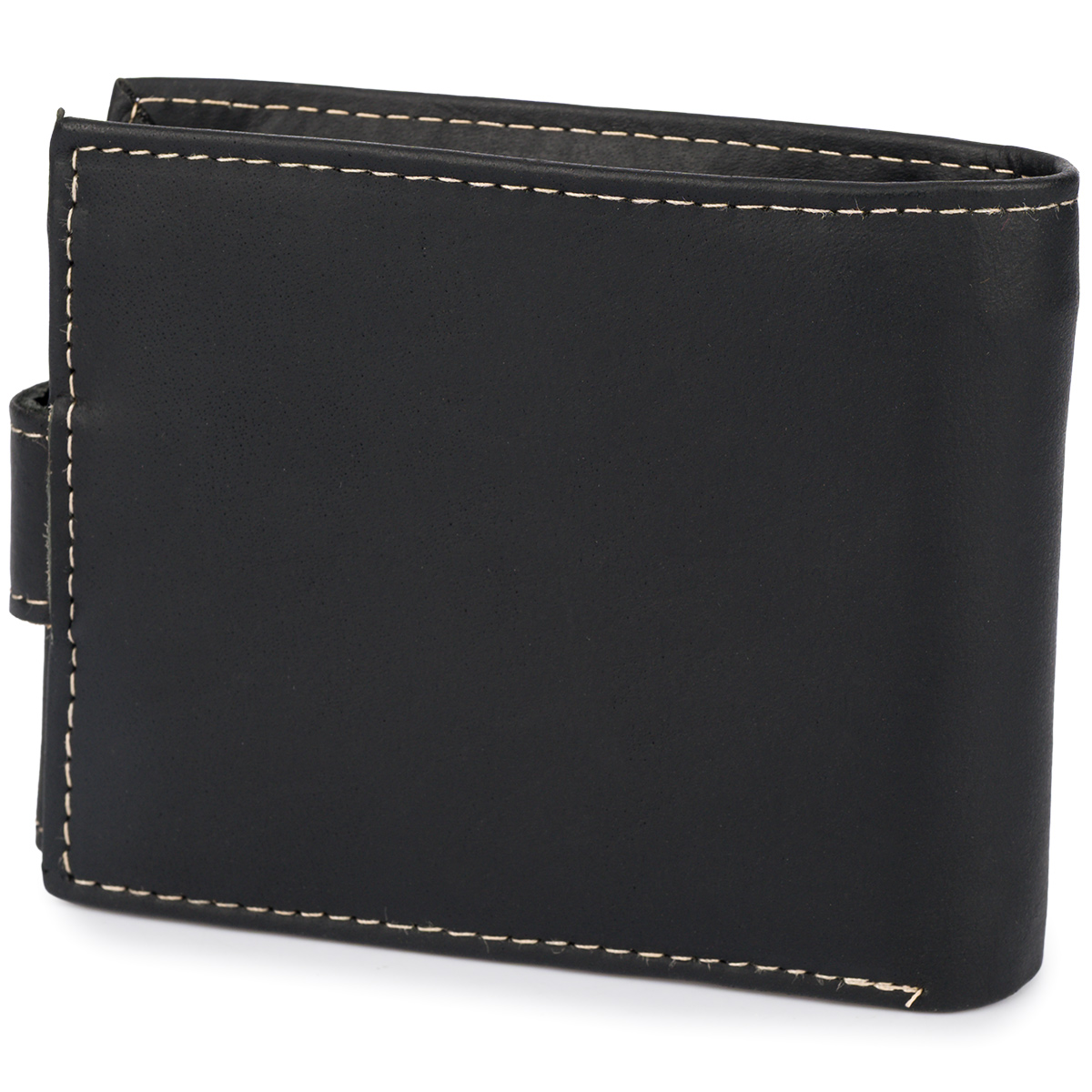Mały poziomy portfel męski Wild Tiger - czarny