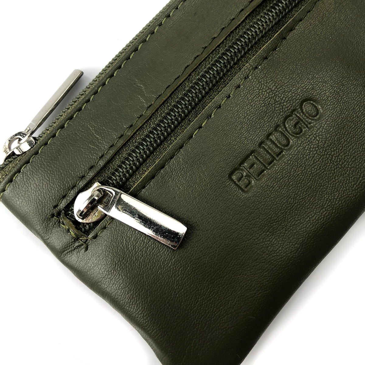 Etui na klucze ze skóry naturalnej Bellugio - zielone