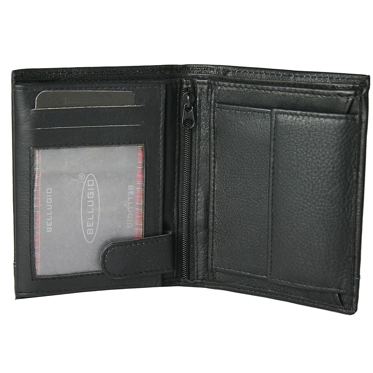 Portfel męski z ozdobnym przeszyciem