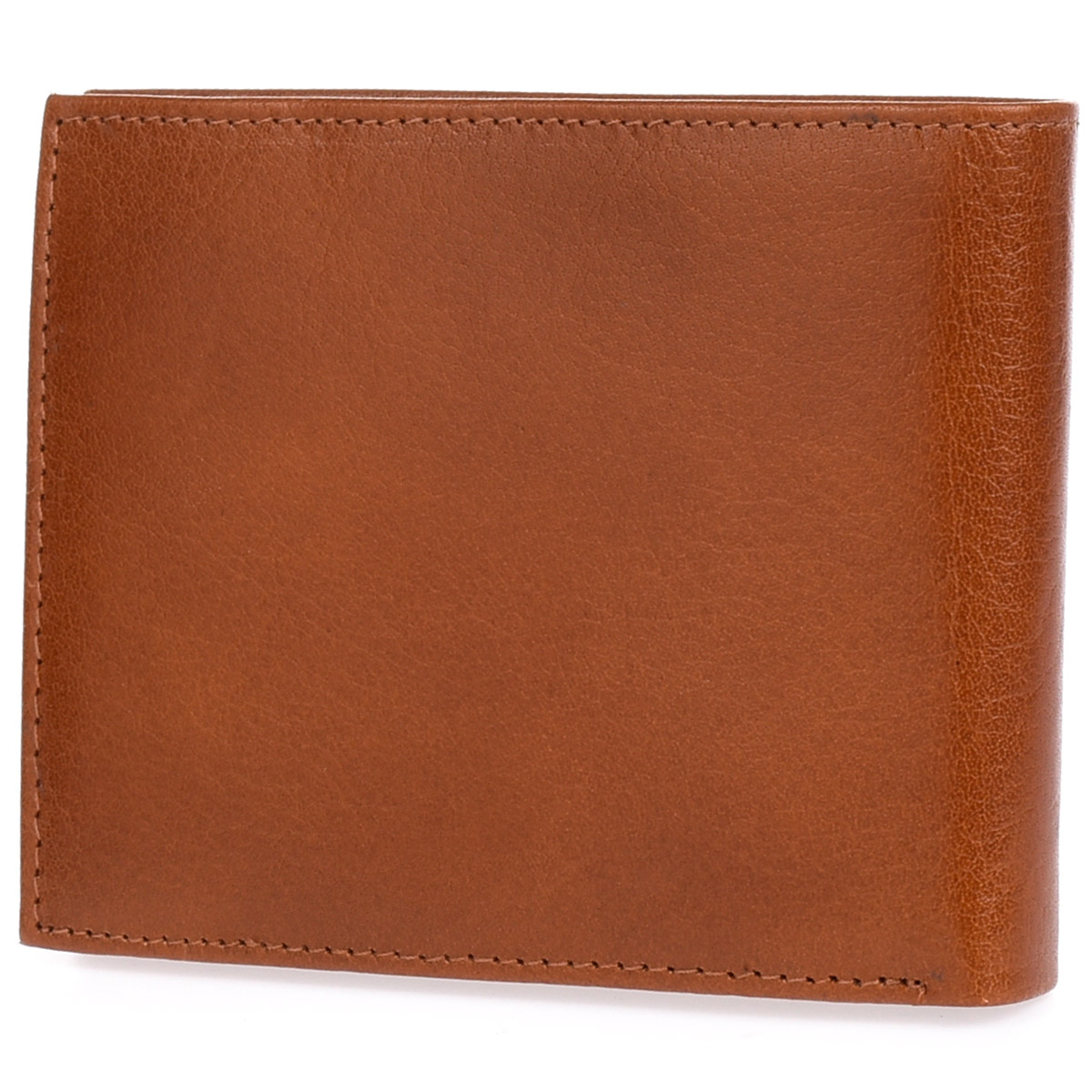 Skórzany portfel męski z systemem antykradzieżowym - koniakowy