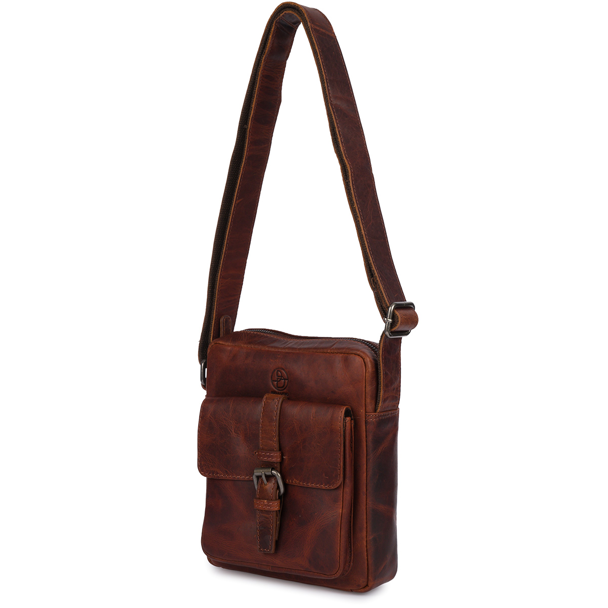 Torba skórzana koniakowa AMADEO II