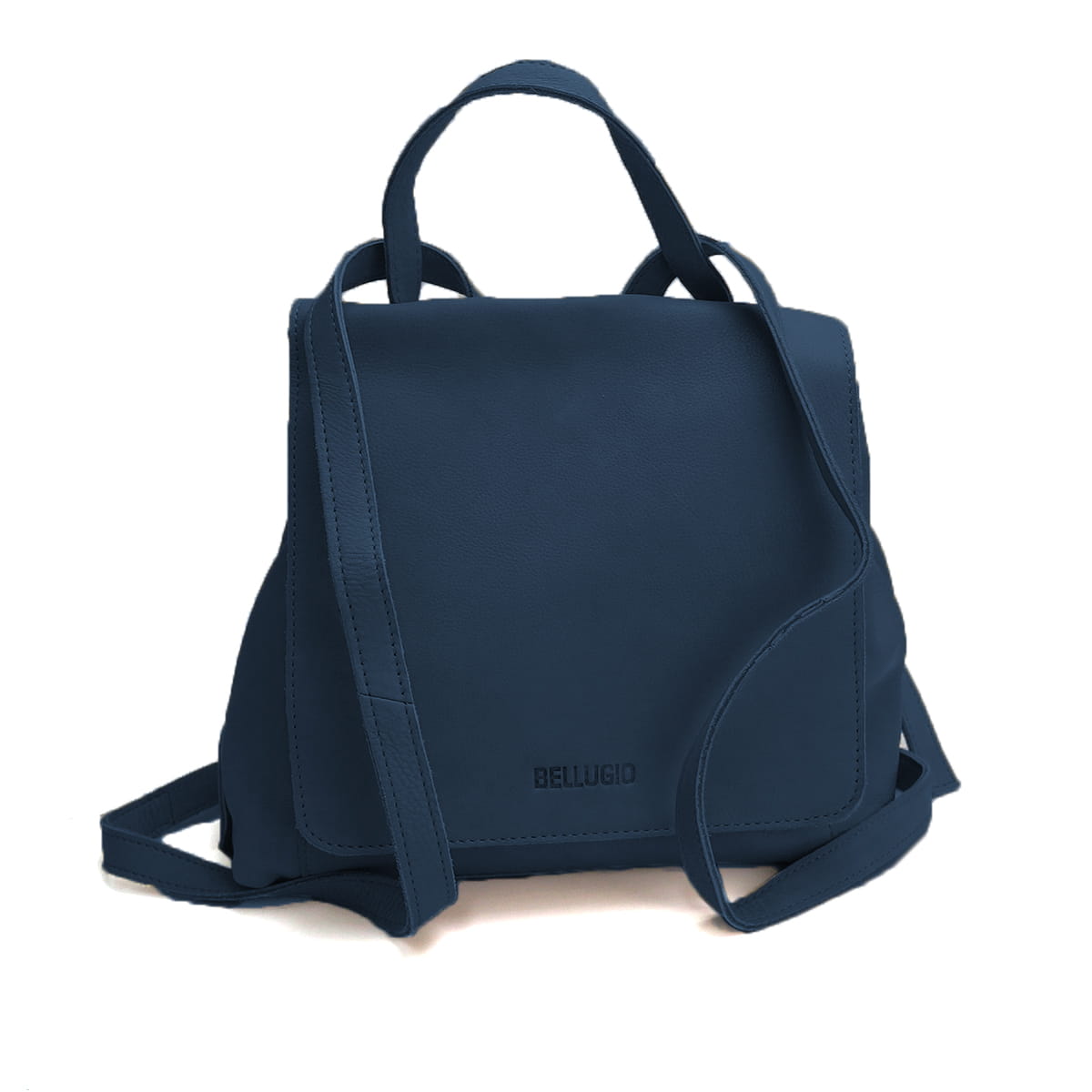 Skórzany plecaczek damski CHIC granatowy