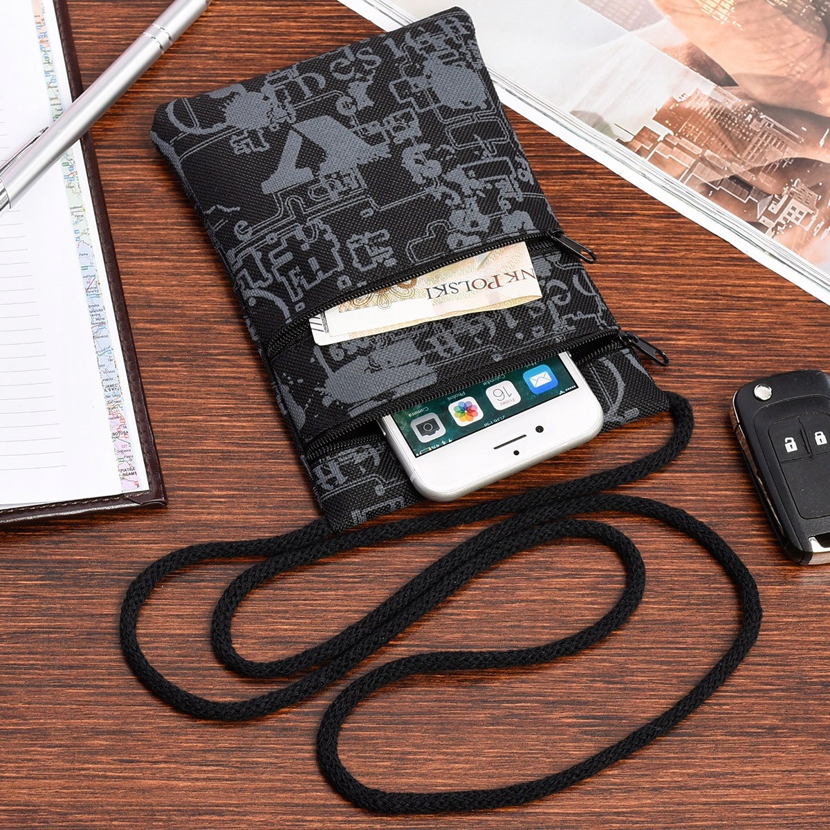 Polska Saszetka etui Paszportówka na szyję