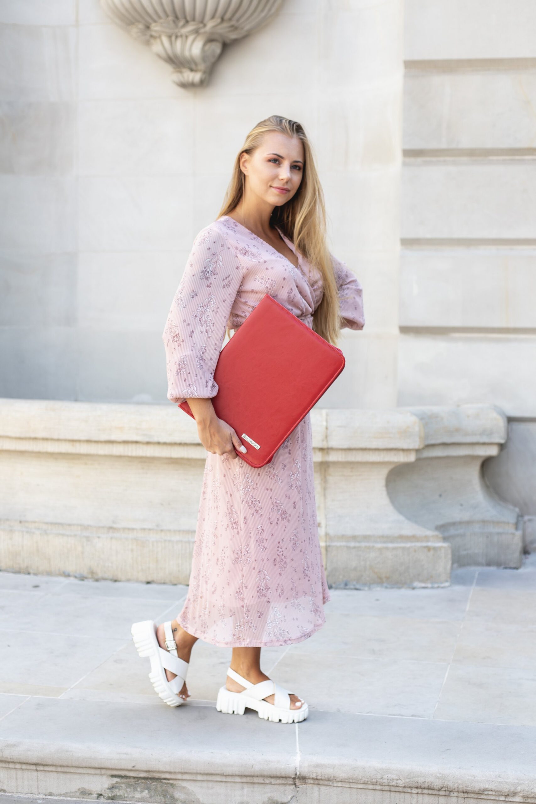 Beltimore czerwony męski biwuar aktówka teczka organizer dla handlowca I56