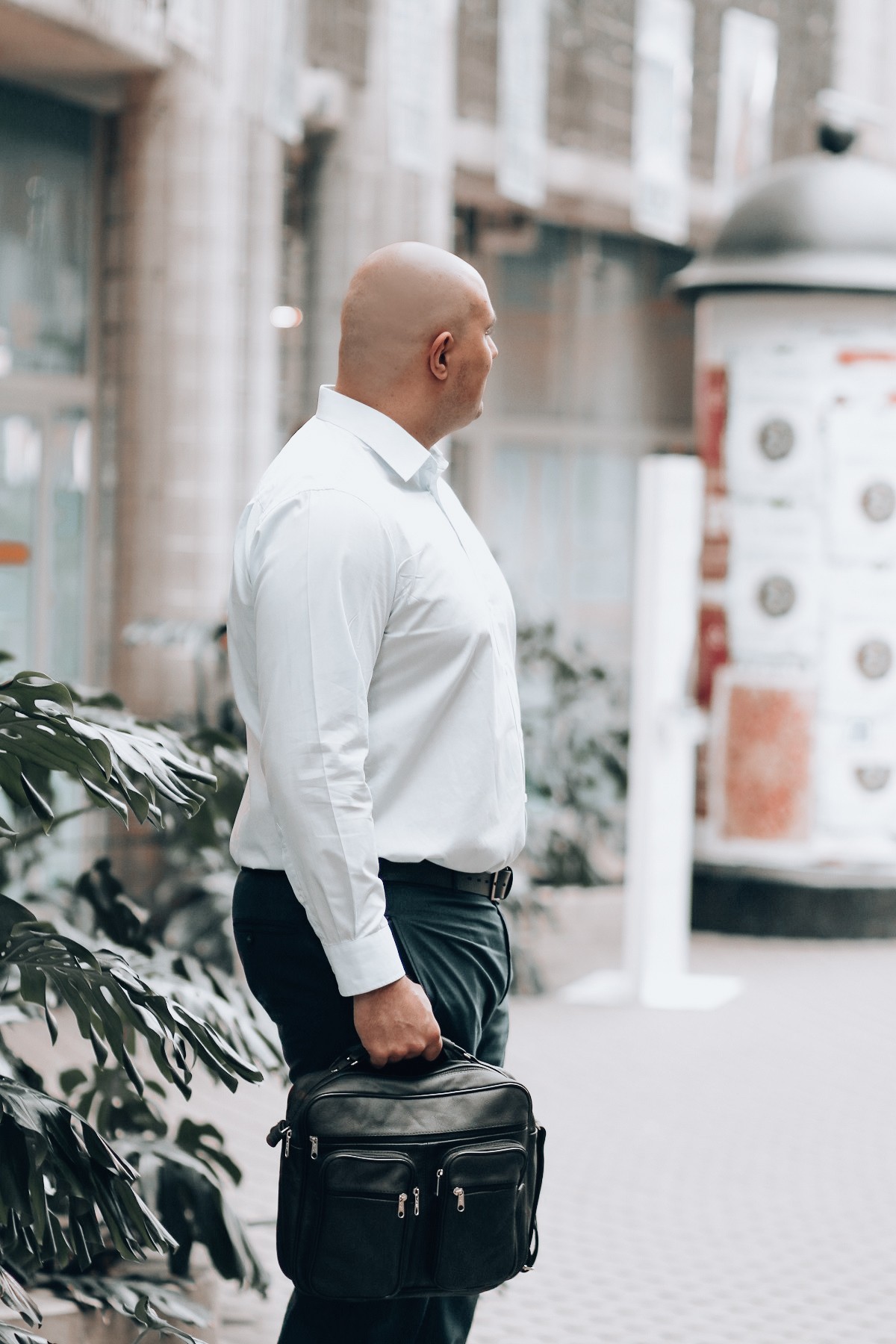 Czarna męska duża torba dwukomorowa BELTIMORE H84