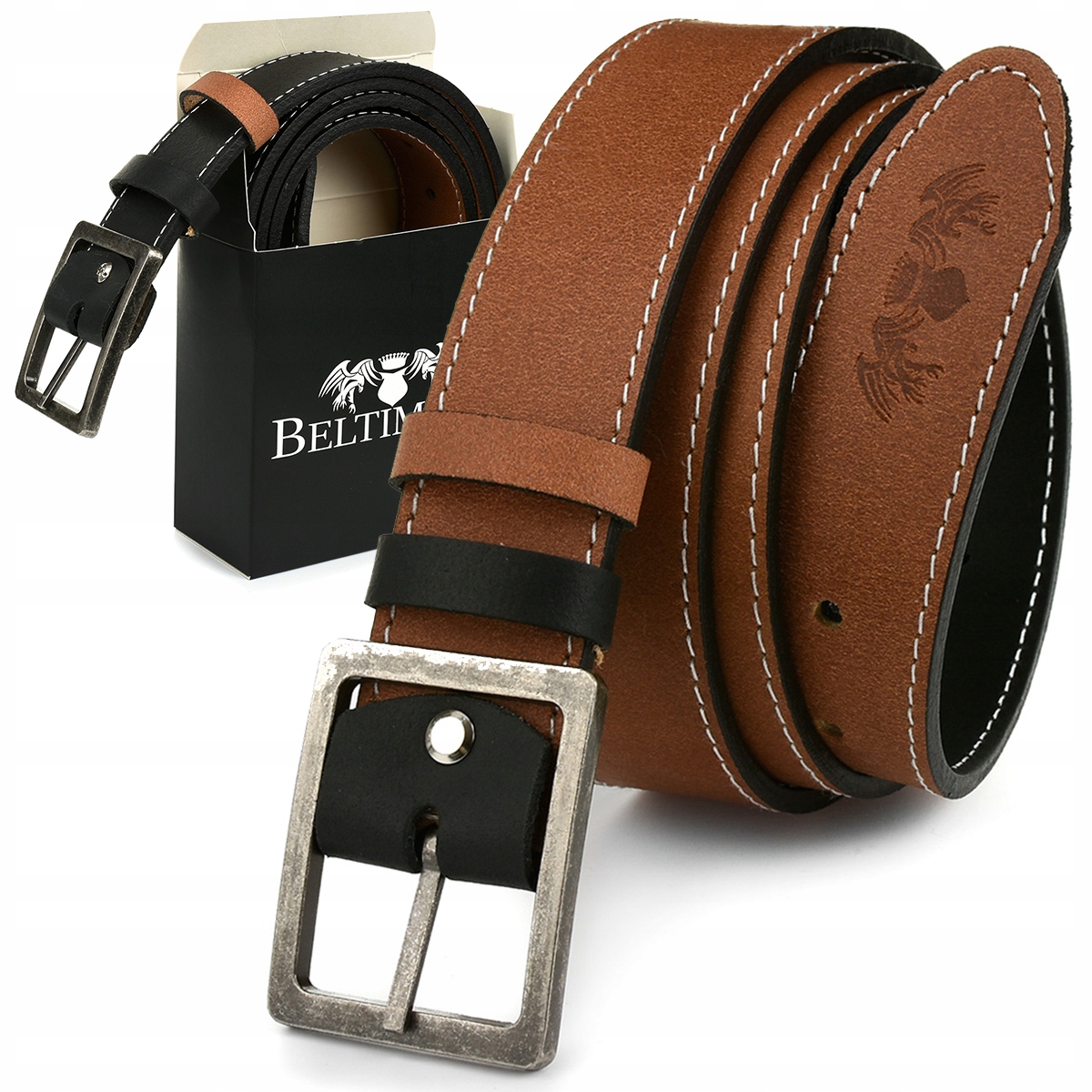 Beltimore pasek skórzany dwustronny klasyczny lico