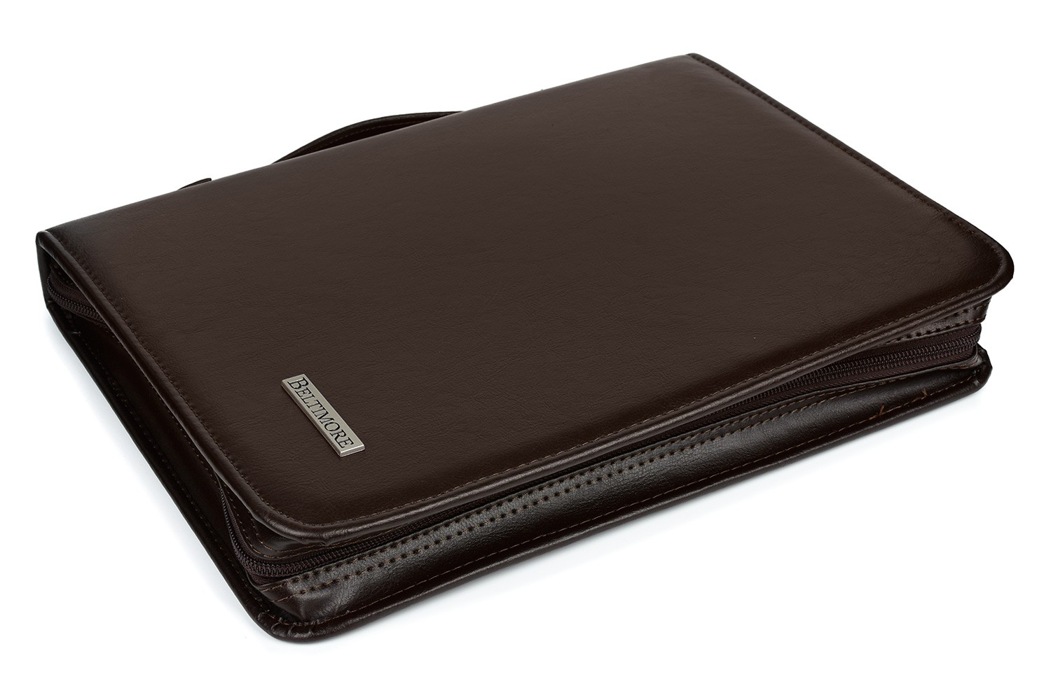 Brązowy Beltimore luksusowy męski biwuar aktówka teczka organizer brązowy kalkulator I57