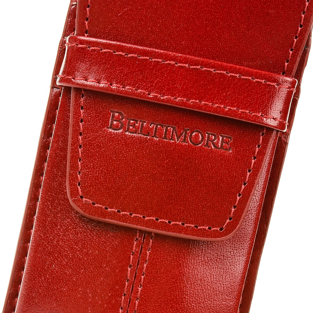 Piórnik Skórzany etui na pióro czerwone Beltimore J03