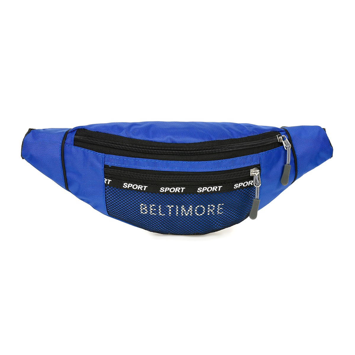 Niebieska Saszetka nerka Beltimore kodura pojemna solidna pasek B93