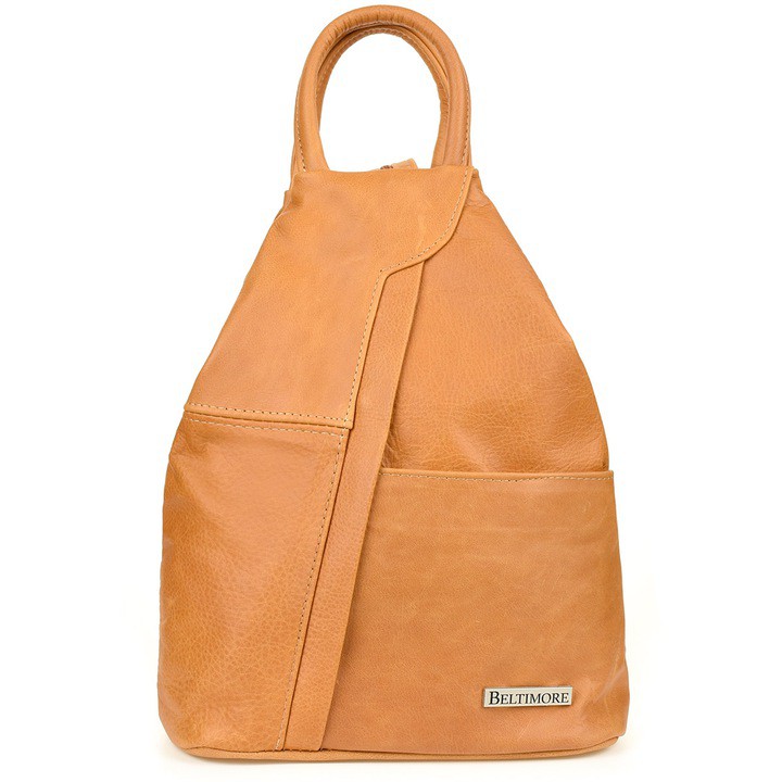 Camel Plecak Damski Skórzany Trójkąt Pojemny Beltimore Q60