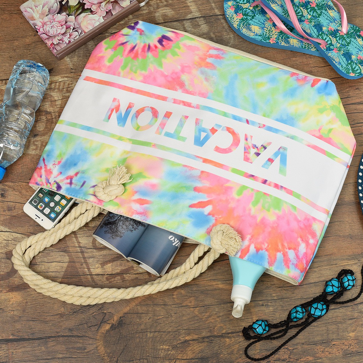 Duża torba plażowa torebka summer na lato pojemna