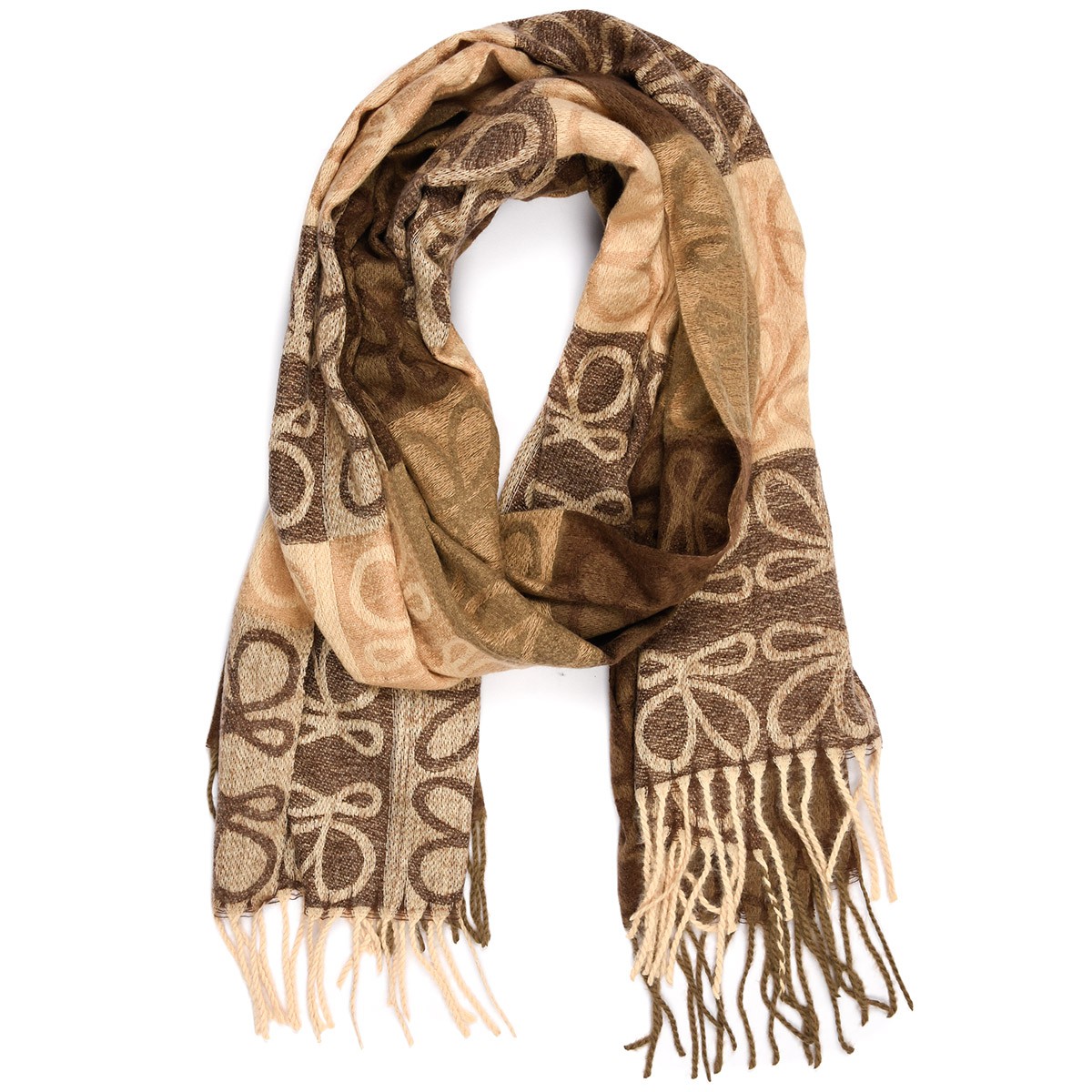 Duży Szalik Damski bawełniany ciepły chusta jesień