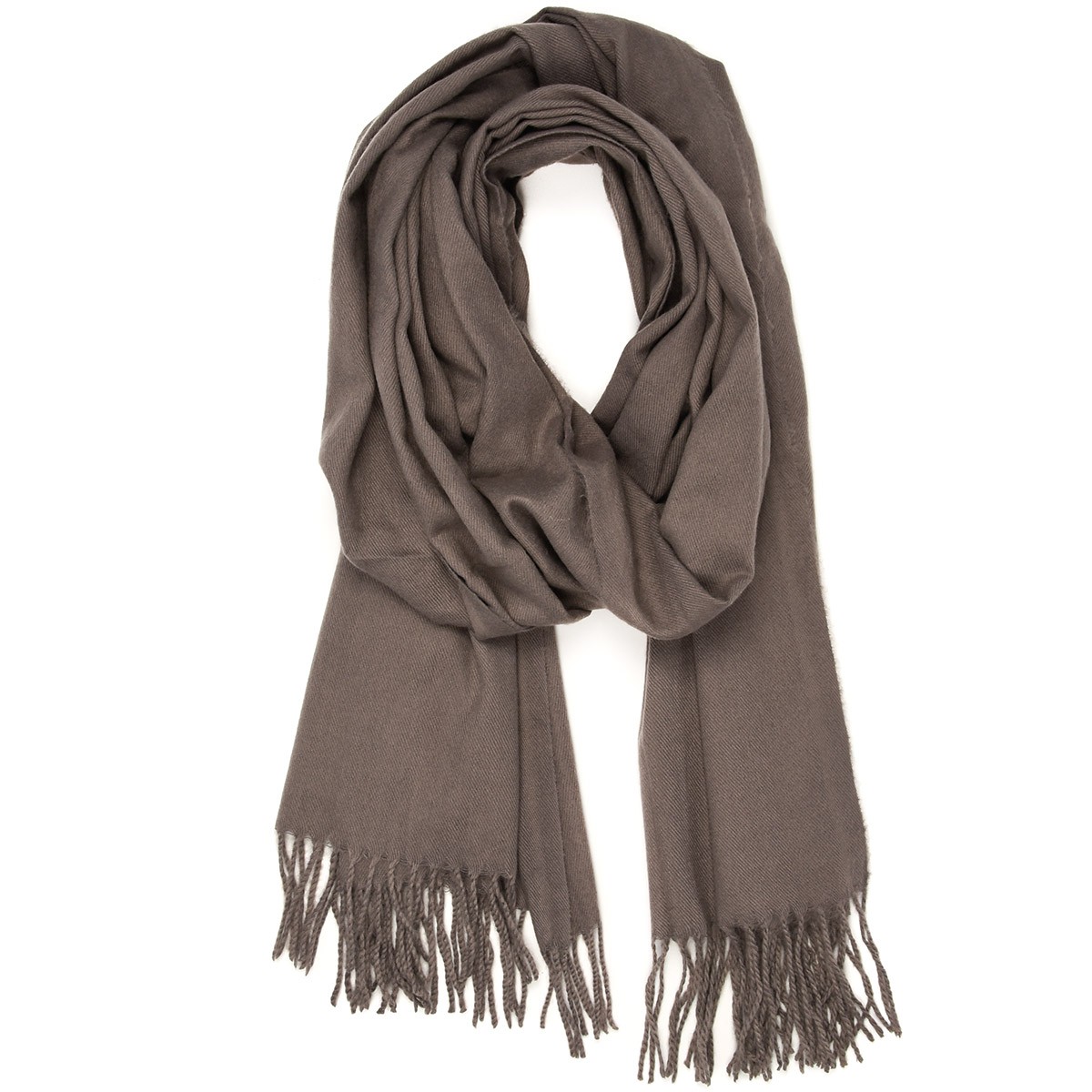 Bawełniany duży szalik damski chusta z frędzlami