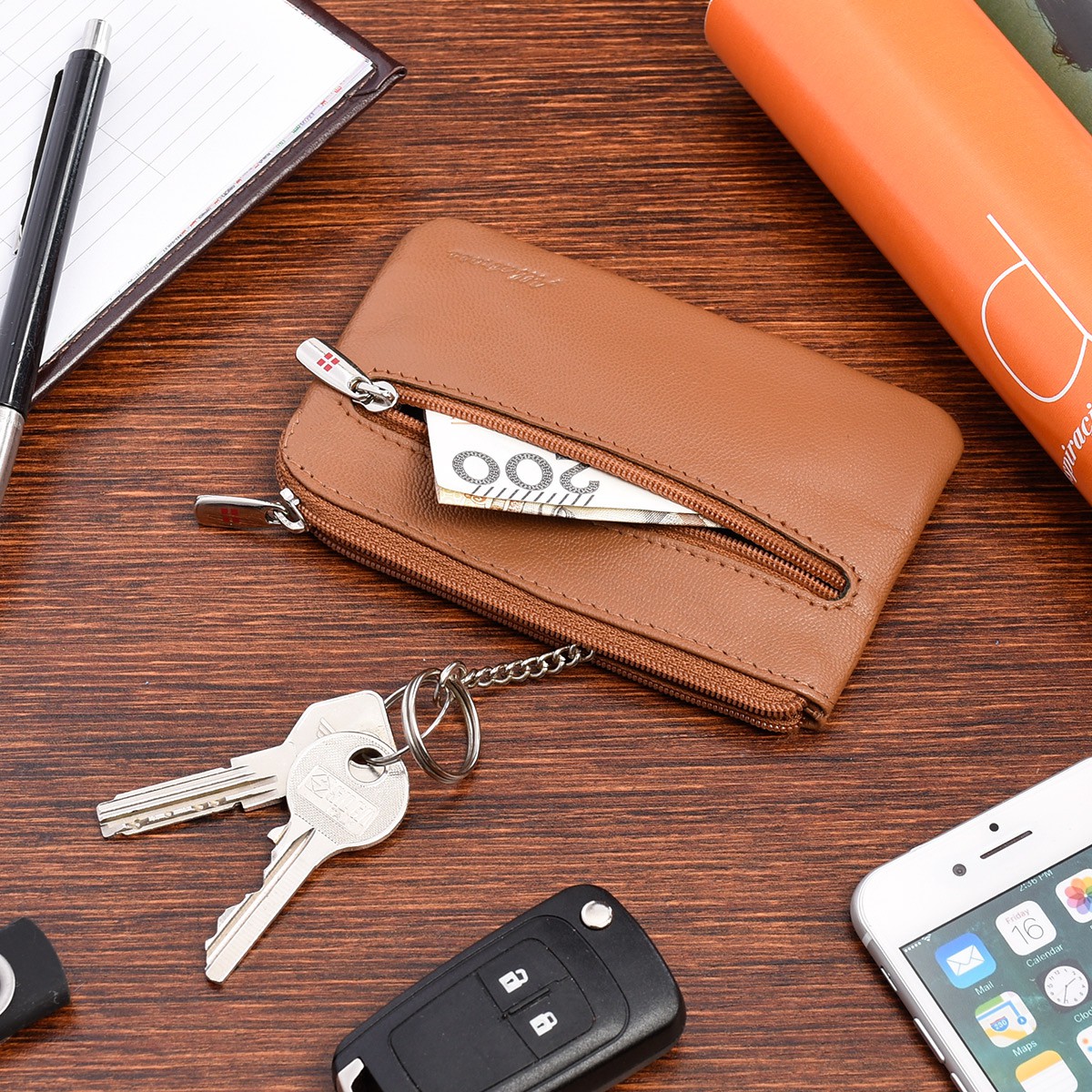 Skórzane etui na klucze kluczówka pokrowiec duży