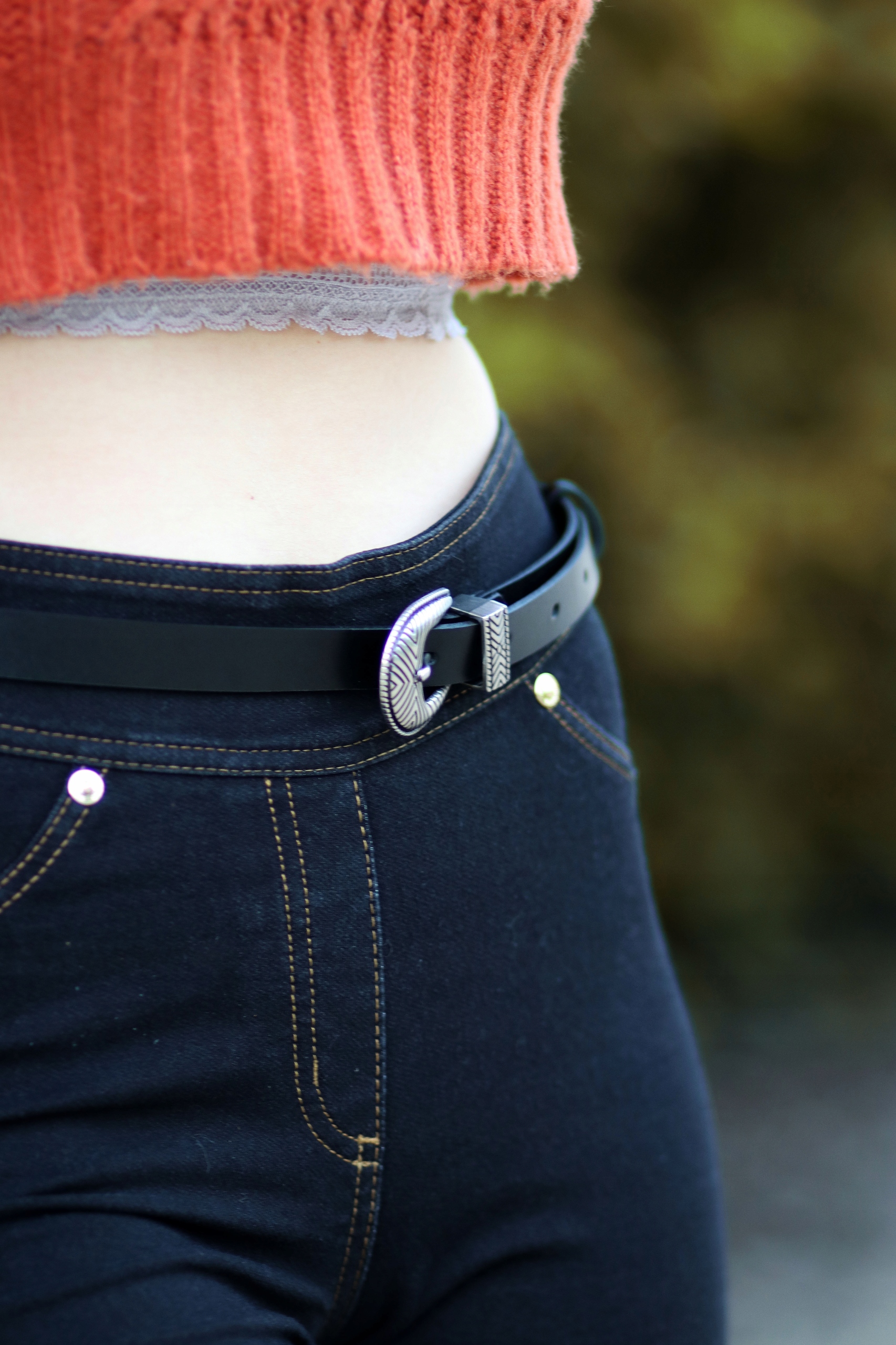 Skórzany pasek damski podkowa kowbojski BELTIMORE